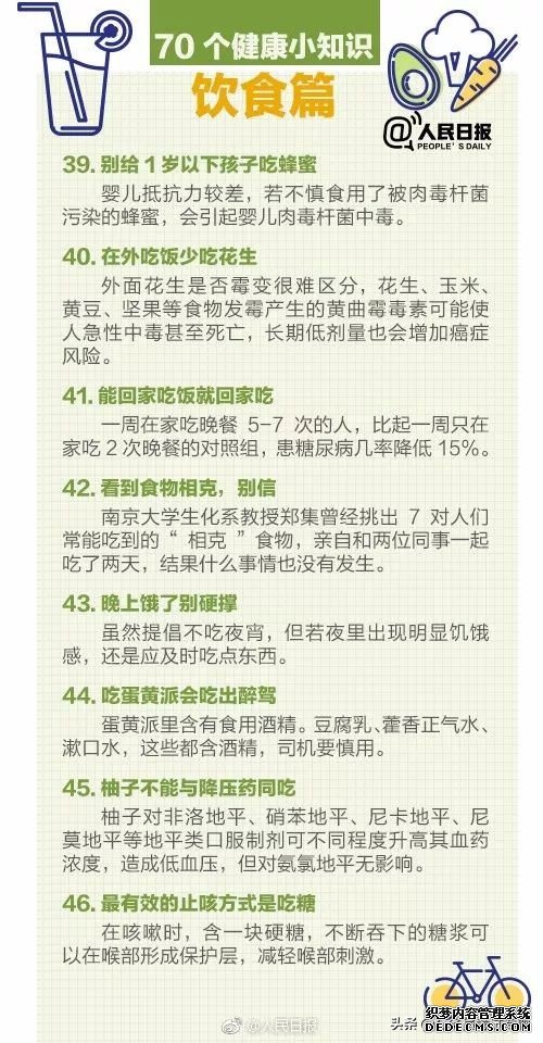 人民日報發(fā)布：70個超實用健康小知識，值得收藏
